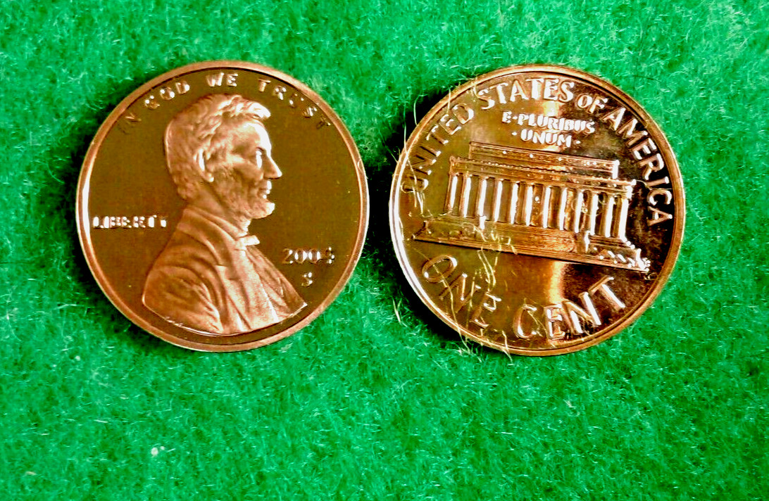 2004-  S  Gem   PROOF  Lincoln  Memorial   Cent  RD   Great  US  Coin