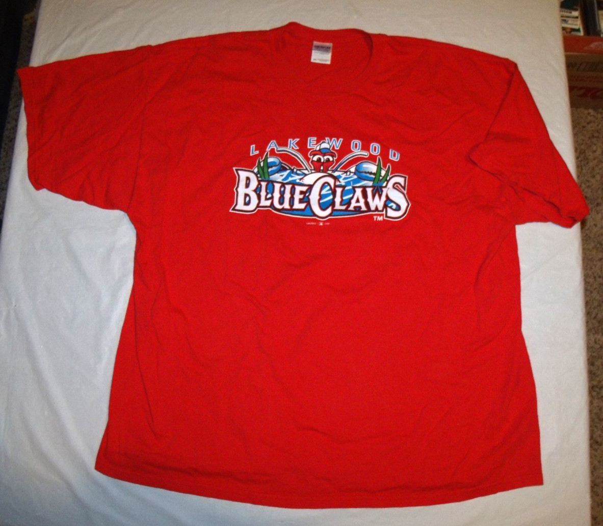Lakewood BlueClaws Red MiLB Men's 3XL Gildan Cotton T-Shirt