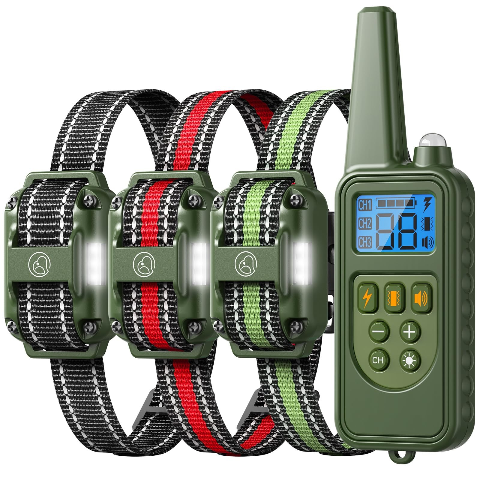 Heaflex Dog Training Collar with Remote, 2600FT Range,4 Training Modes Beep, Sha