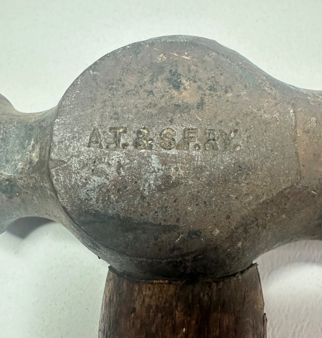 Vaughan 40 oz Ball Peen Hammer AT&SF Ry Santa Fe Railroad Tool Made USA 2lbs 7oz