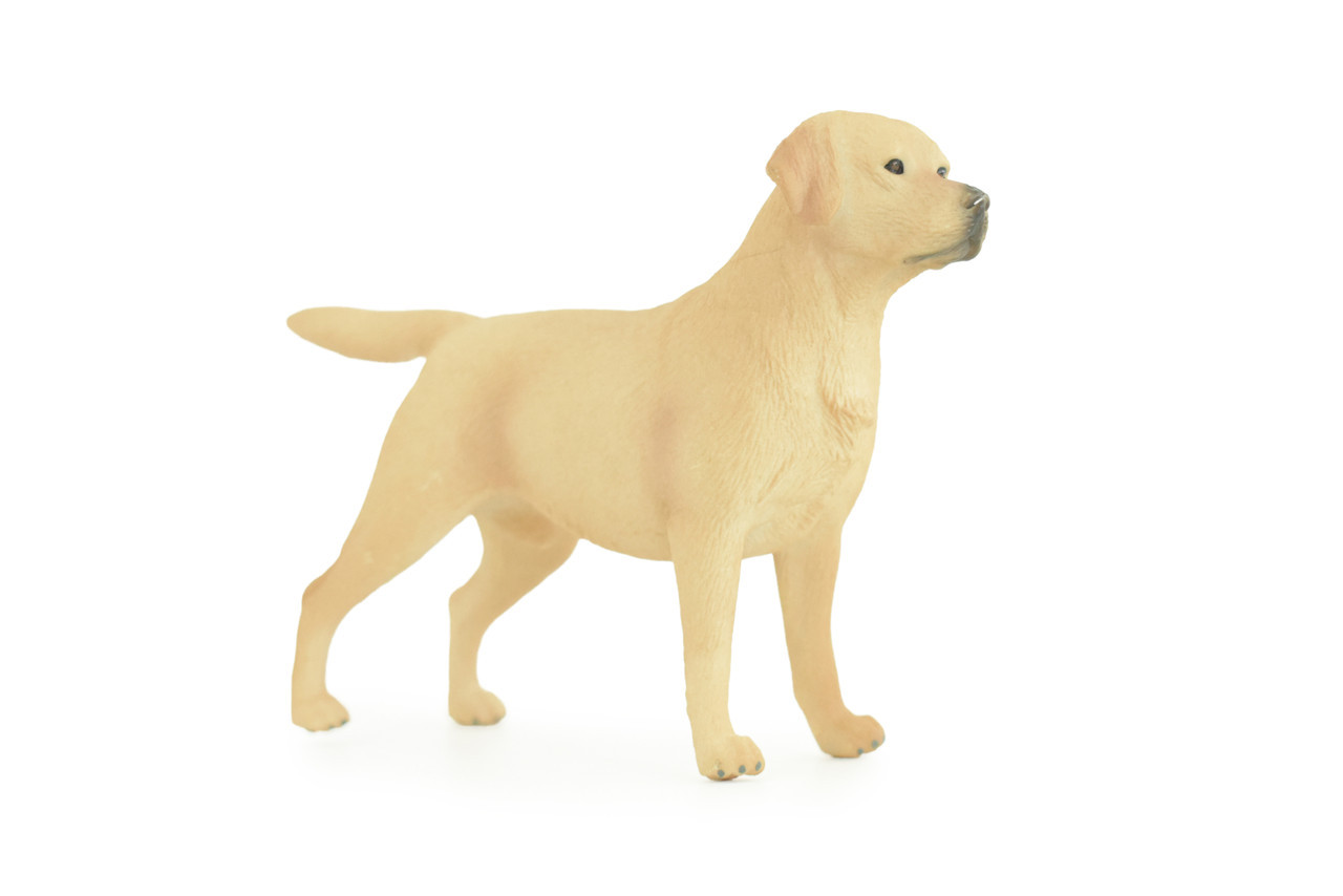 Yellow Lab Toy, Realistic Hand Painted Rubber Labrador Dog, 6" CH934 BB205