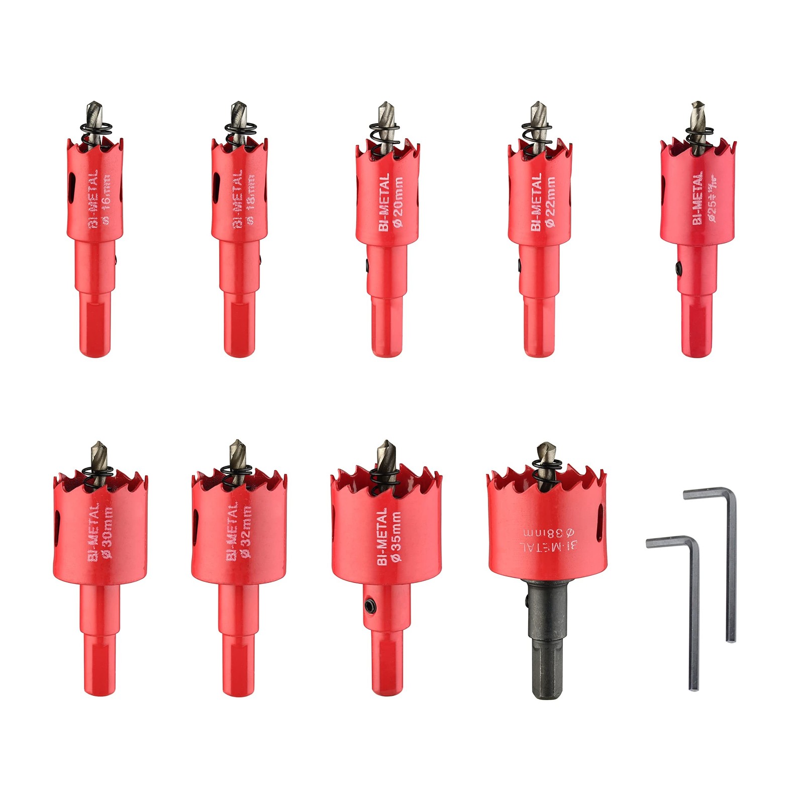 9PCS Bi-Metal Hole Saw Kit, Carbide Hole Saw Set for Thin Metal, Wood,Plywood...