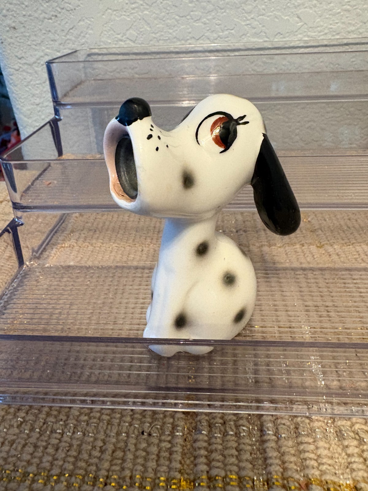 Vintage 1950-60s Ceramic Dalmation PENCIL SHARPENER Japan Great Condition