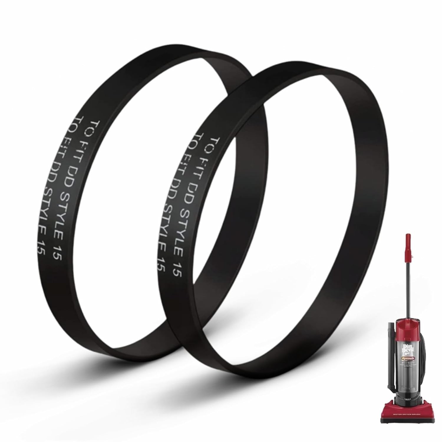 Replacement Belts for Dirt Devil Style 15 Dynamite and Power Express Black
