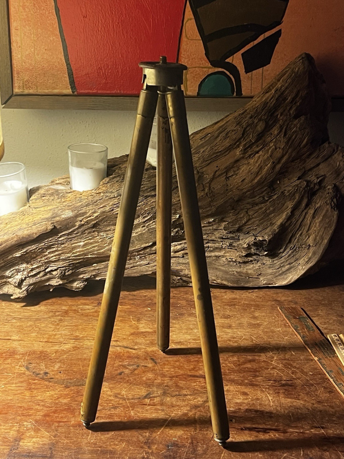 Antique Kodak Brass Camera Tripod Rochester NY Pat Oct 31 1911 Extends 4 Ft