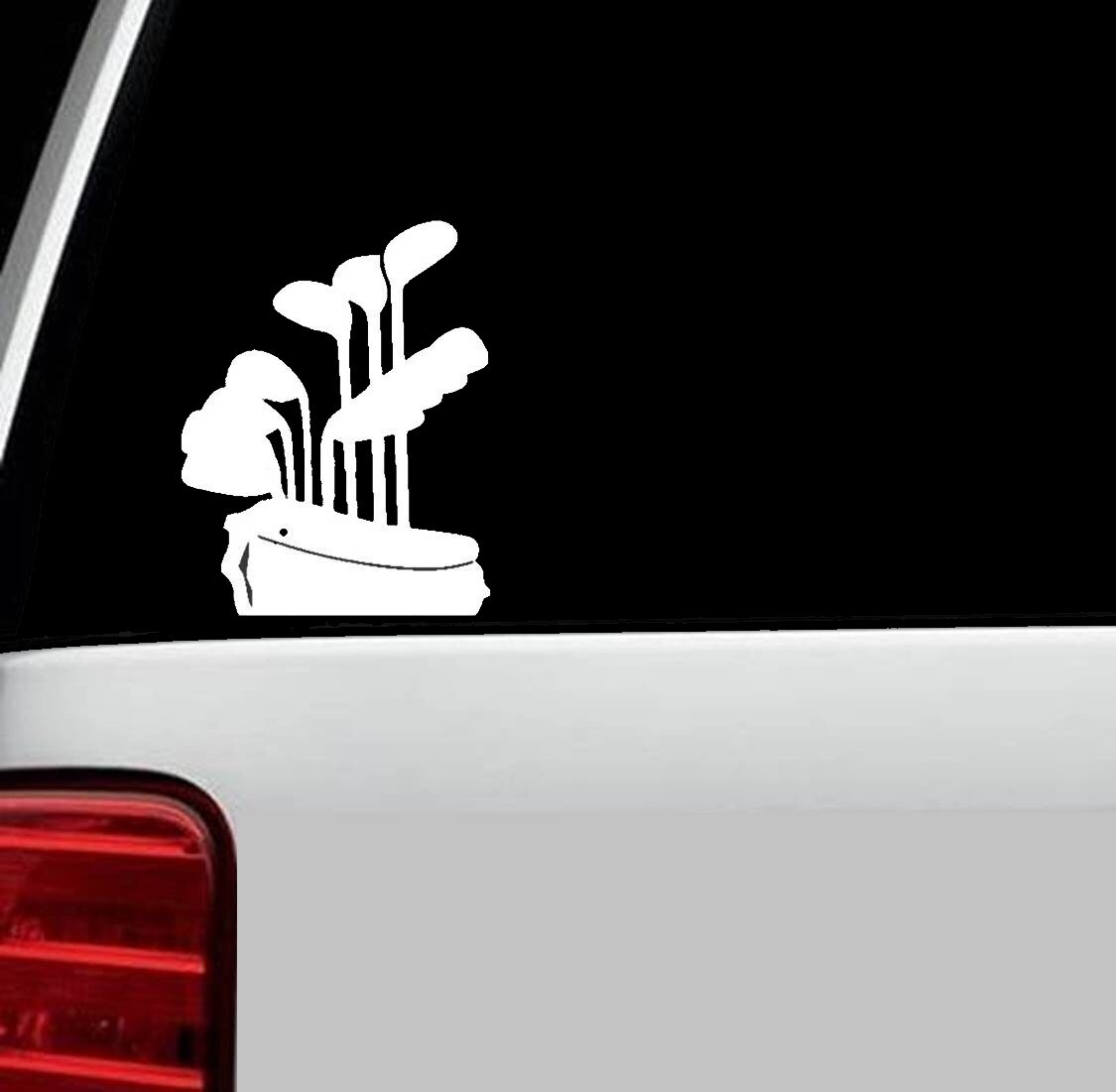 Golf Bag Club Iron Driver Putter Tee DECAL STICKER for CAR TRUCK SUV Van Window