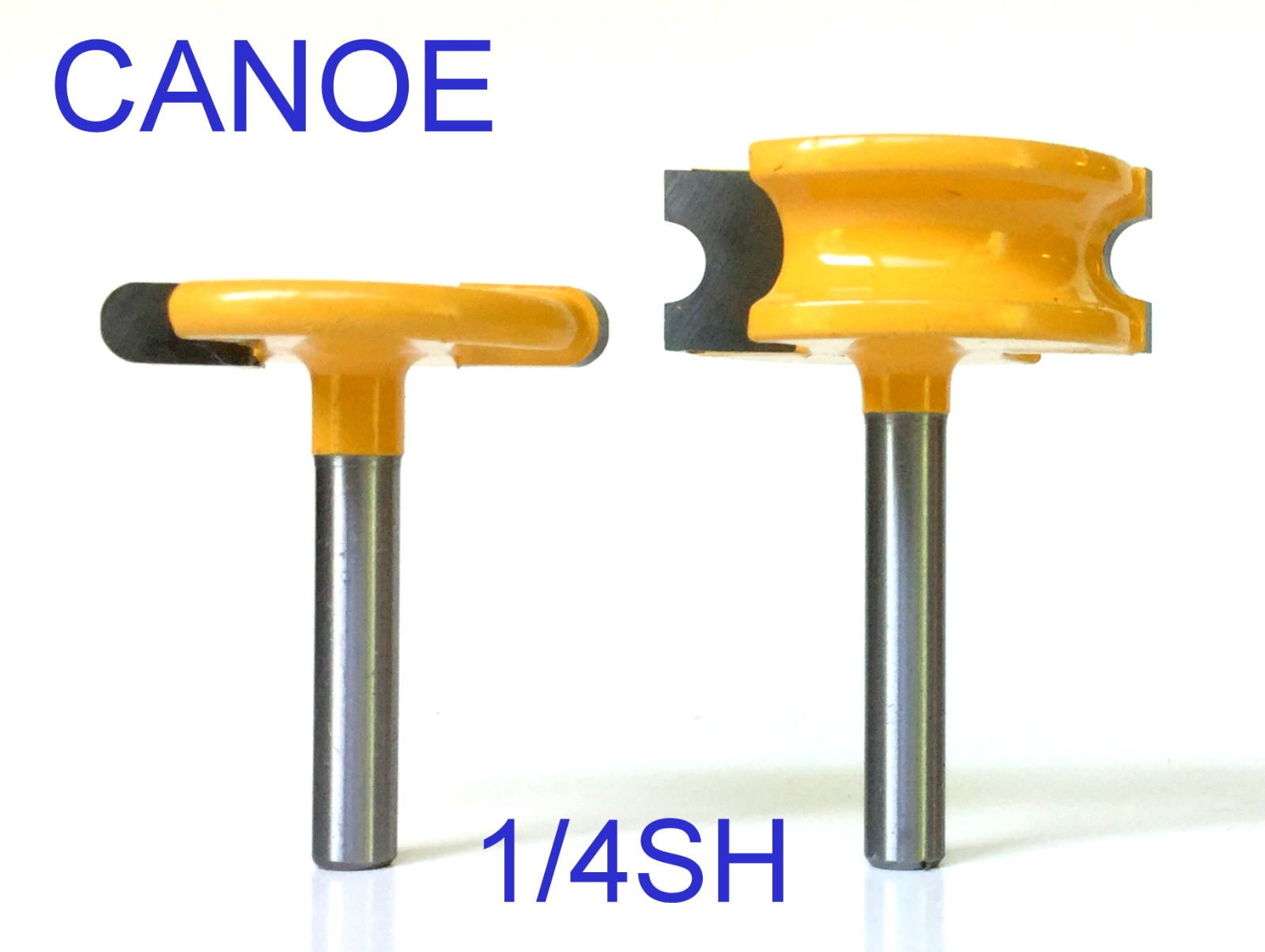 2 pc 1/4" Shank 1/4" Diameter Canoe Flute and Bead Joint Router Bit sct-888