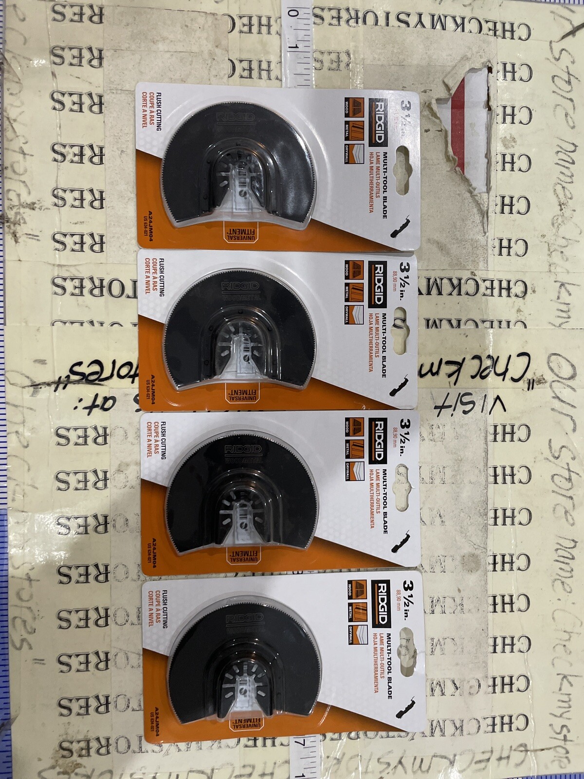 4X Ridgid 3-1/2 in. Multi Tool Steel Flush Cut Blade Plunge Cutting