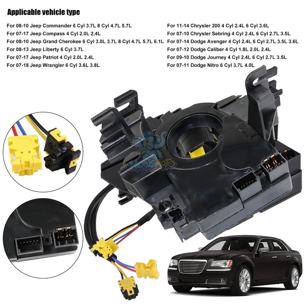 Clock Spring For Jeep Wrangler JK 2007-2018 With Angle Sensor Steering Wheel