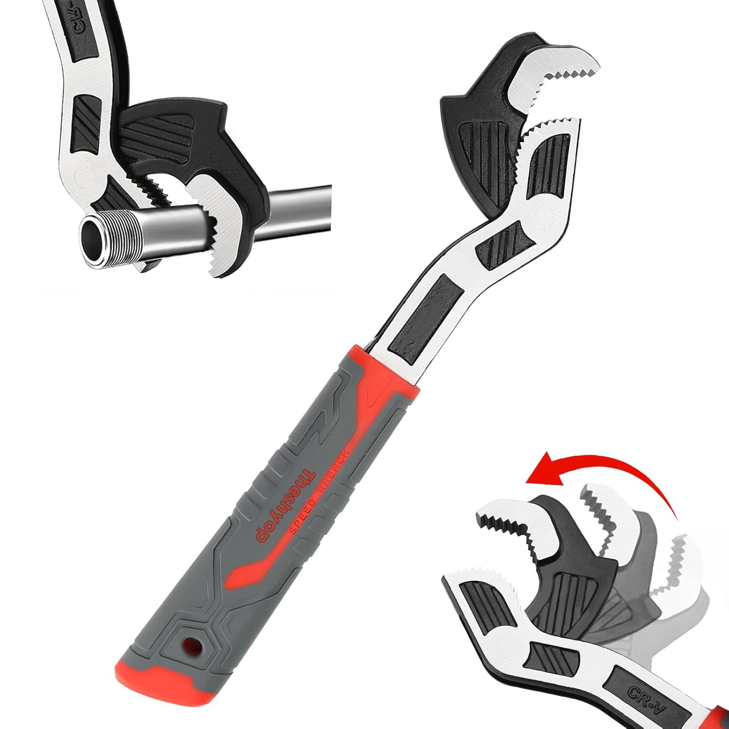 Multifunctional Self Locking Adjustable Pipe Wrench 8 Inch Plumbers Tool