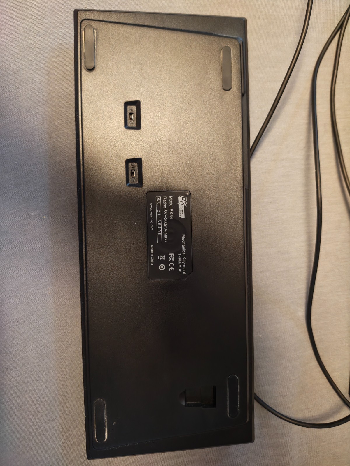 Royal Kludge RK84 Black Mechanical Keyboard, Brown Switch Backlit TriMode QWERTY