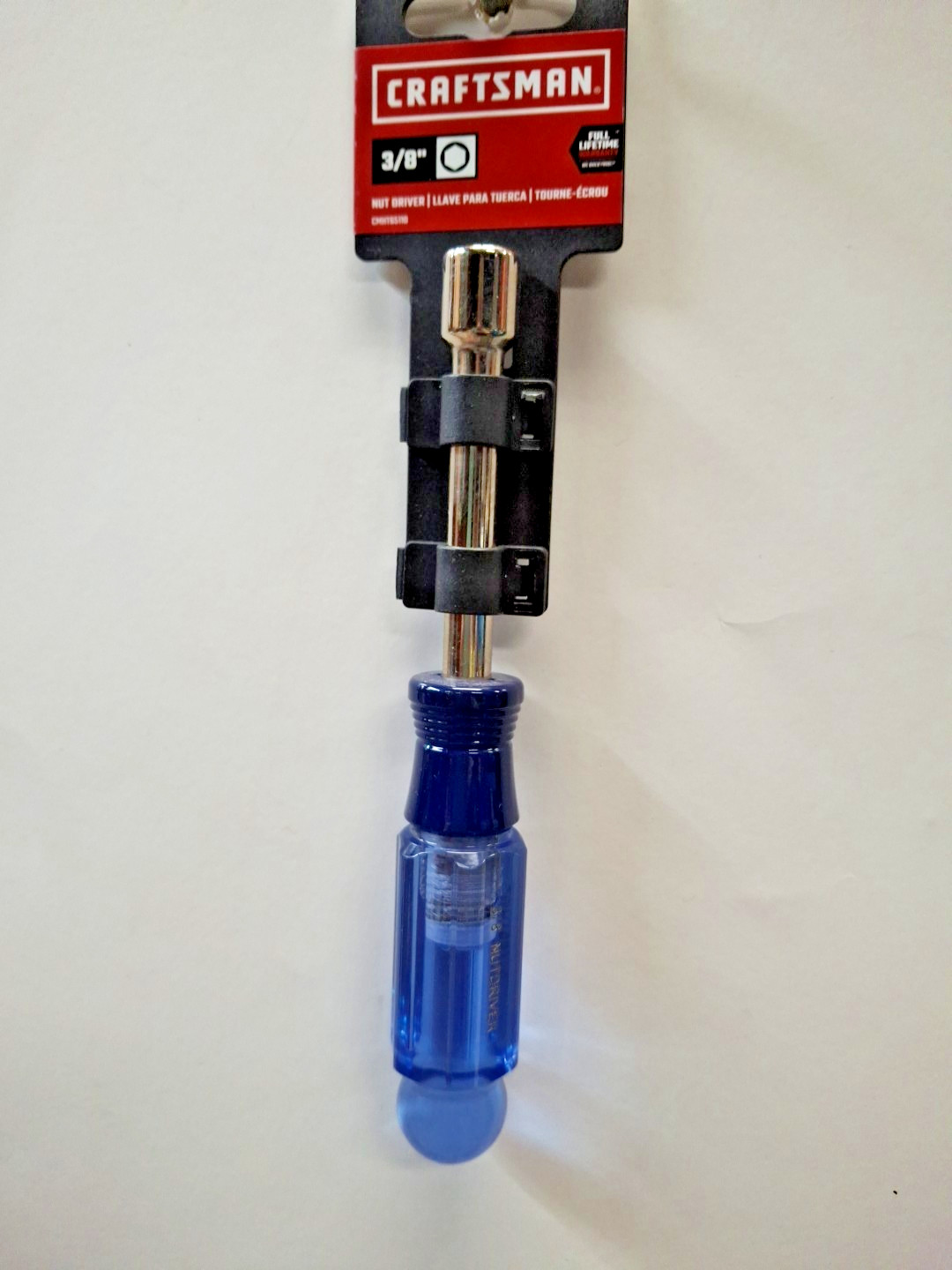 New CRAFTSMAN, 3/8 Inch "NUT DRIVER", Color Coded Blue, CMHT65110, SAE