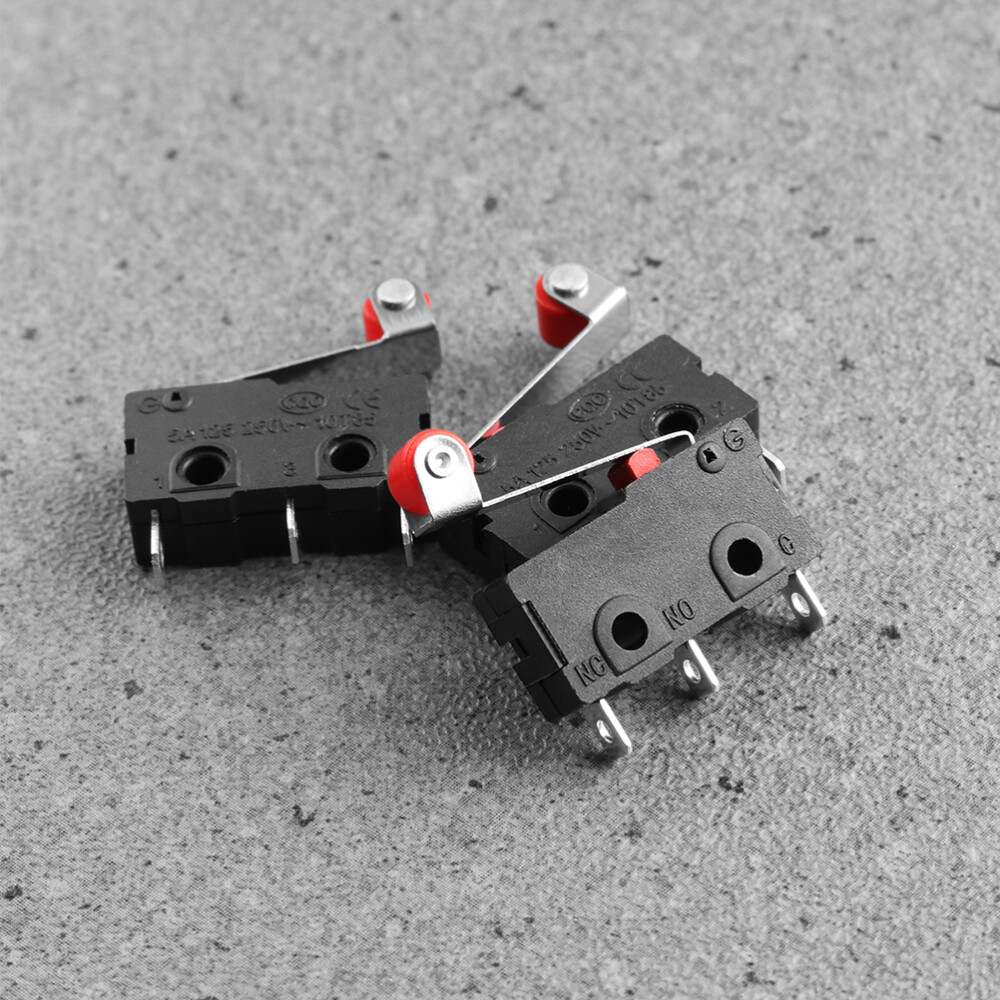 12PCS Micro Switch 250V 5A Micro Switch Roller Lever for Electronics Experiments