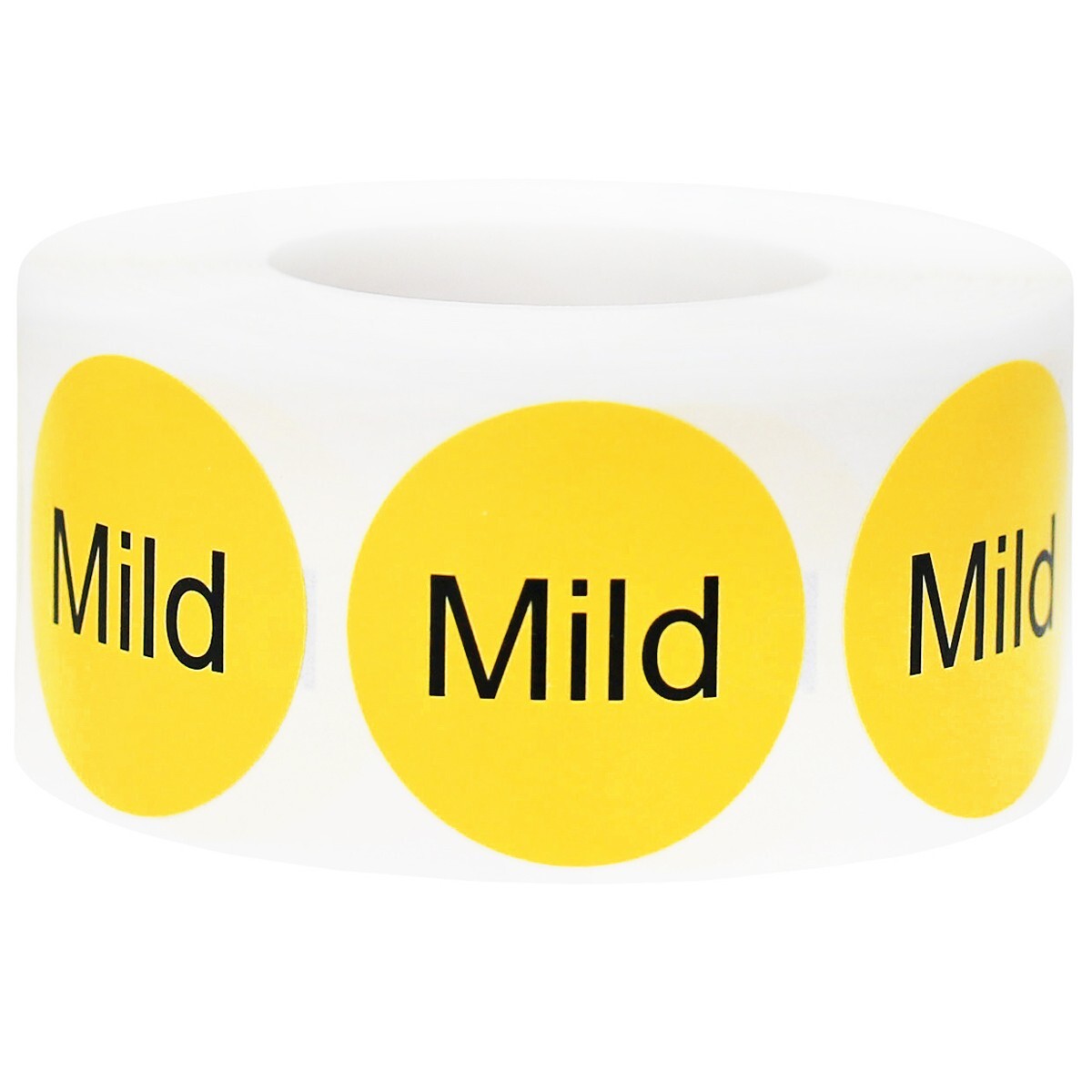 Mild Deli Grocery Store Food Yellow Labels | 1" Round - 500 Pack