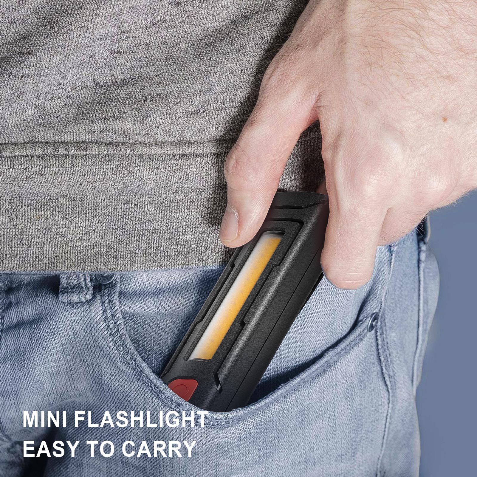 Rechargeable Magnetic LED Flashlight High Lumen Emergency EDC Triple Light Camp