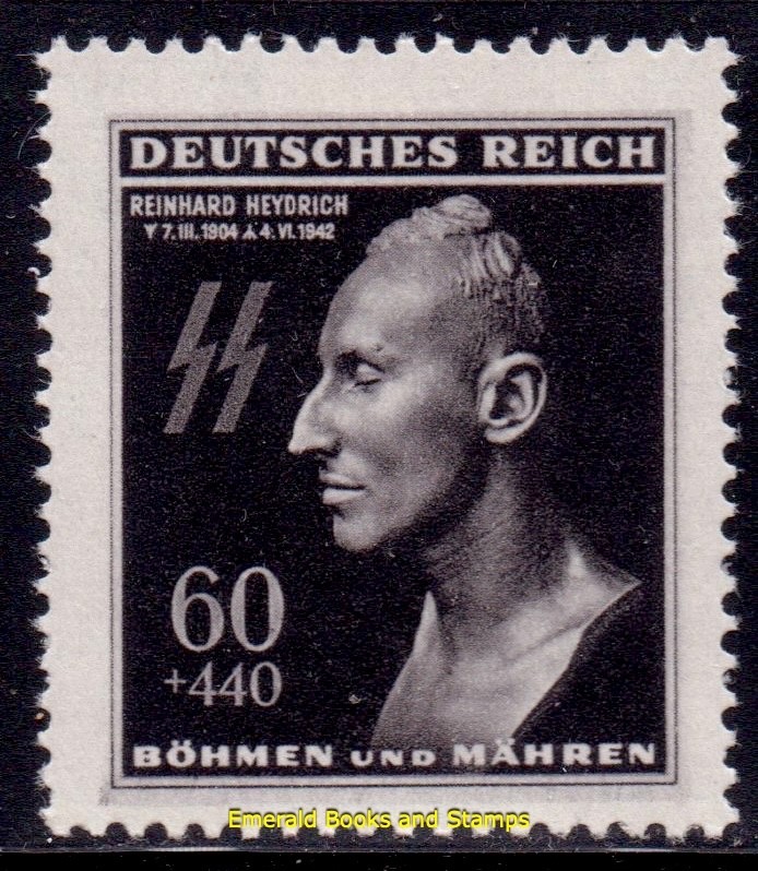EBS Bohemia & Moravia 1943 - Reinhard Heydrich Death Mask - Michel 131 - MNH**