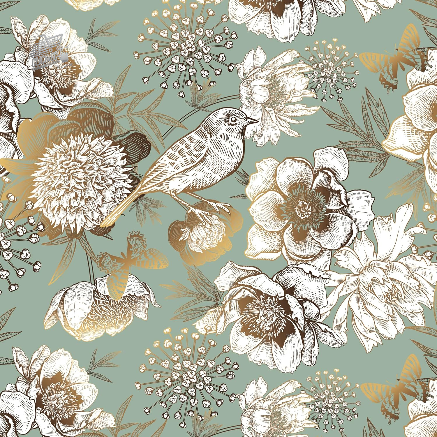 Vintage Flower Leaf Self Adhesive Wallpaper 44cmx600cm Decorative Background Ca