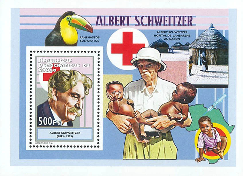 Democratic Republic of the Congo 2012 Imperf Stamps Luxury Blocks Schweitzer, R