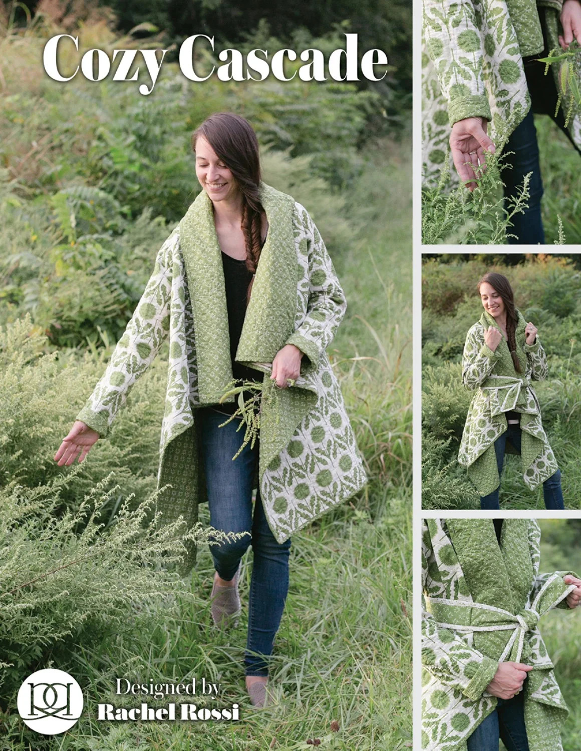 Cozy Cascade - Quilted Cardigan Pattern by Rachel Rossi