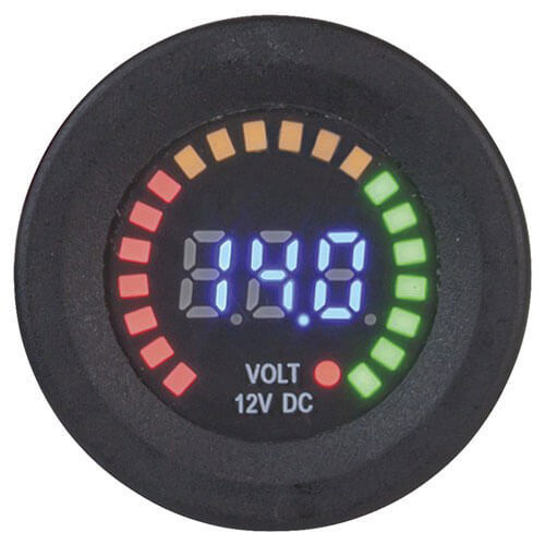Heavy Duty Quick Simple Operation LED Voltmeter 5-15VDC w/ Bar Graph w/ Brackets