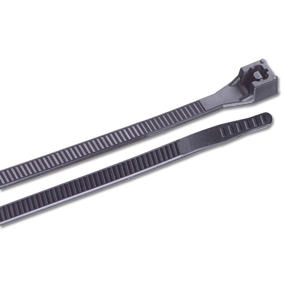 Ancor 6" UV Black Cable Zip Ties - 100 Pack (Standard)