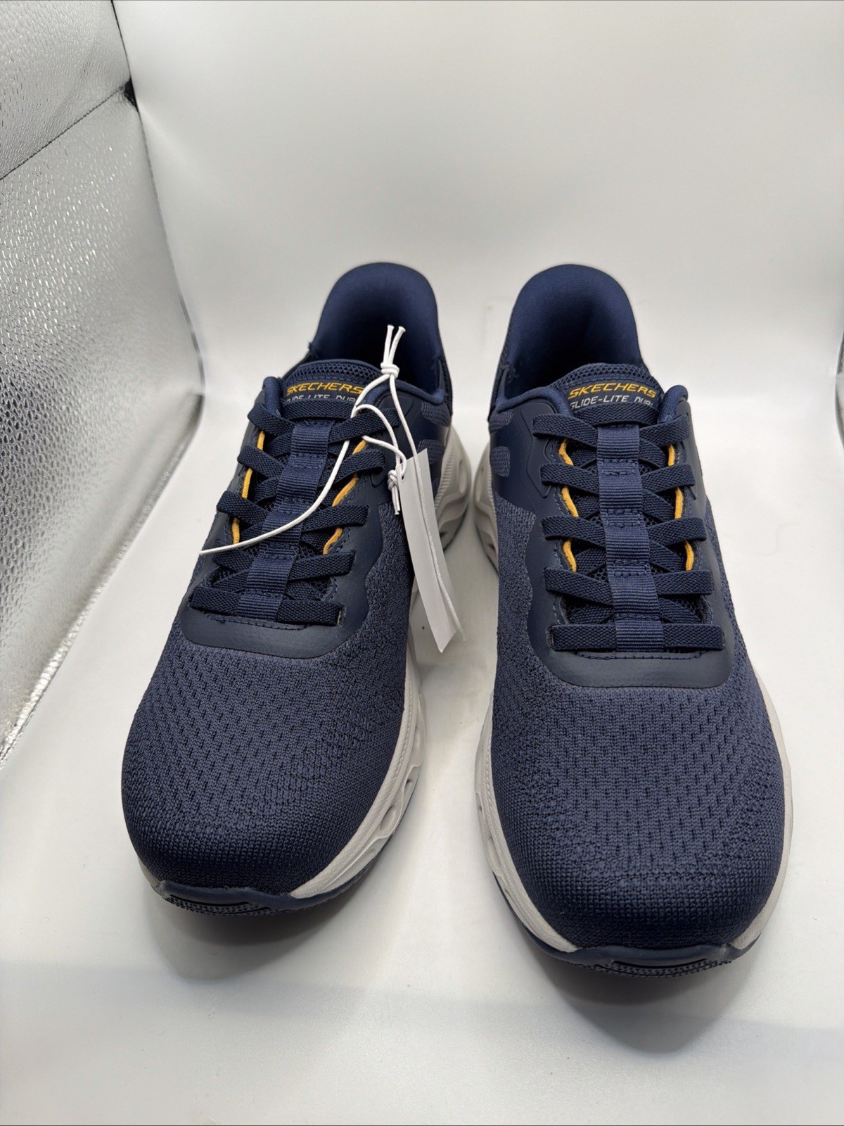 Skechers Hands Free Swift Fit Glide Step Mens 12 Navy Athletic Shoes. New