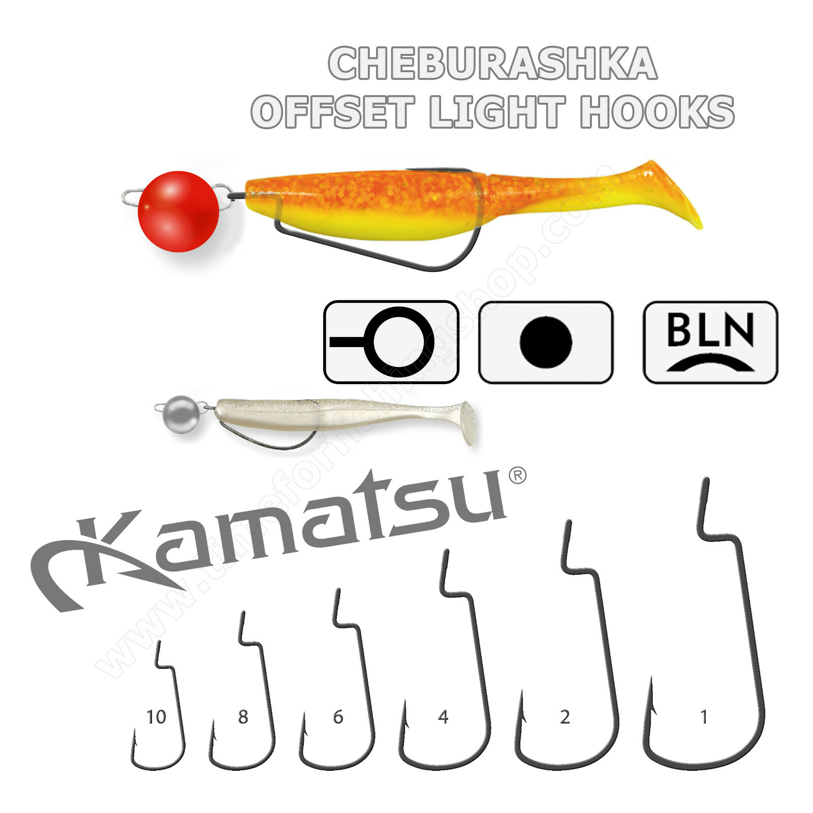 Cheburashka Light Offset Weedless Hooks Big Eye Perch Pike Soft Lure Drop Shot