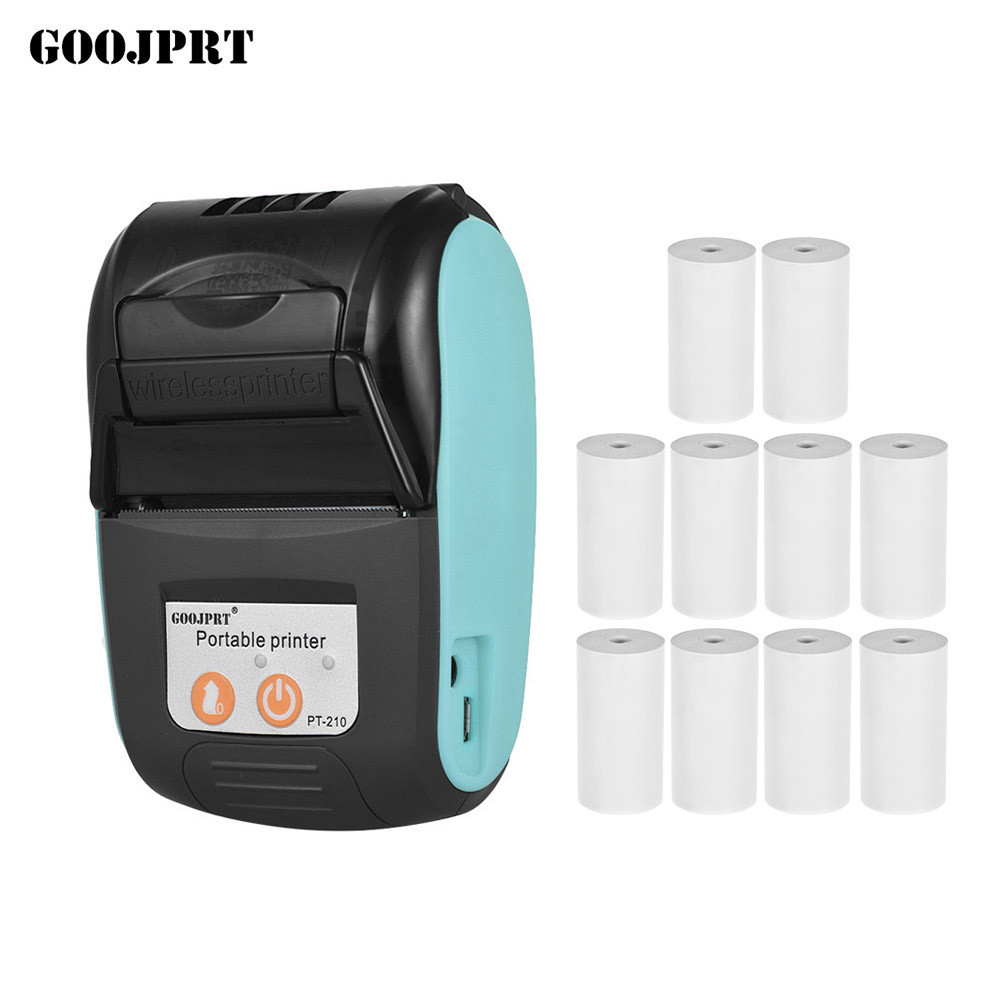 GOOJPRT 58mm Receipt BT Thermal Printer POS+10Roll Paper for Android IOS Windows