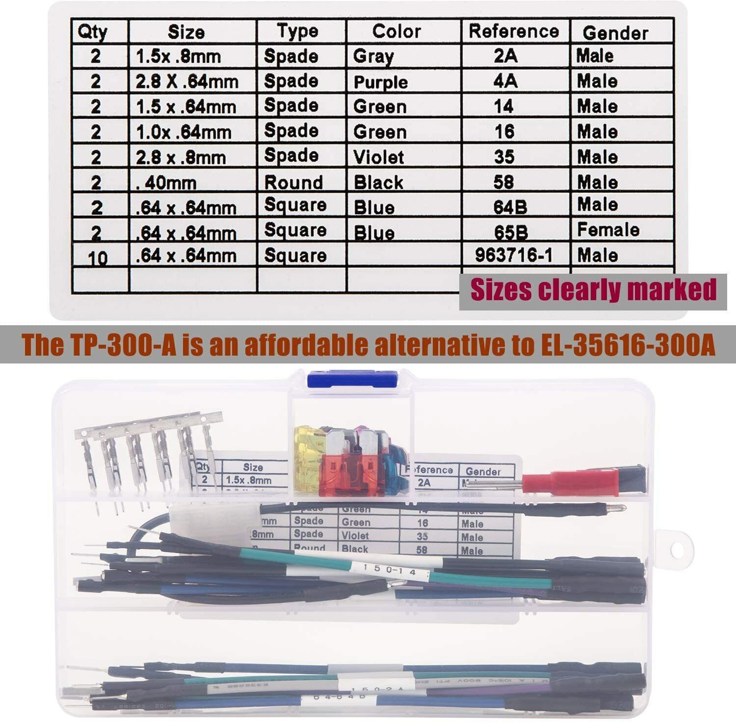 TP-300-A Terminal Test Probes Kit for EL-35616-300-A, 35616, J-35616 (Set of 26)