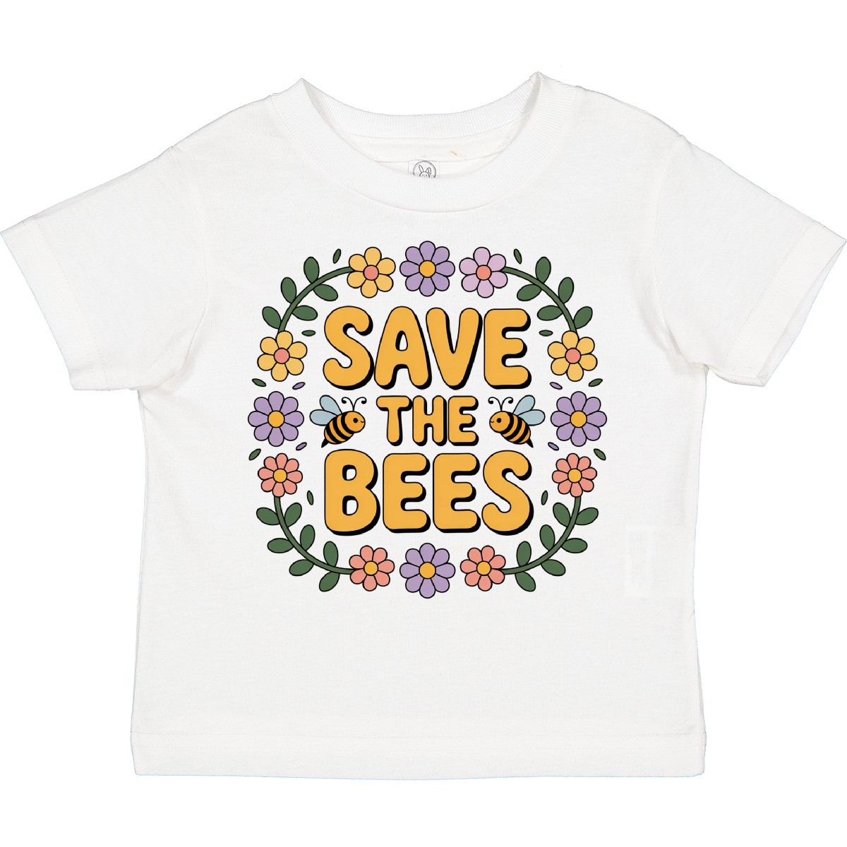 Inktastic Save The Bees Floral Design Toddler T-Shirt Awareness Protect Child