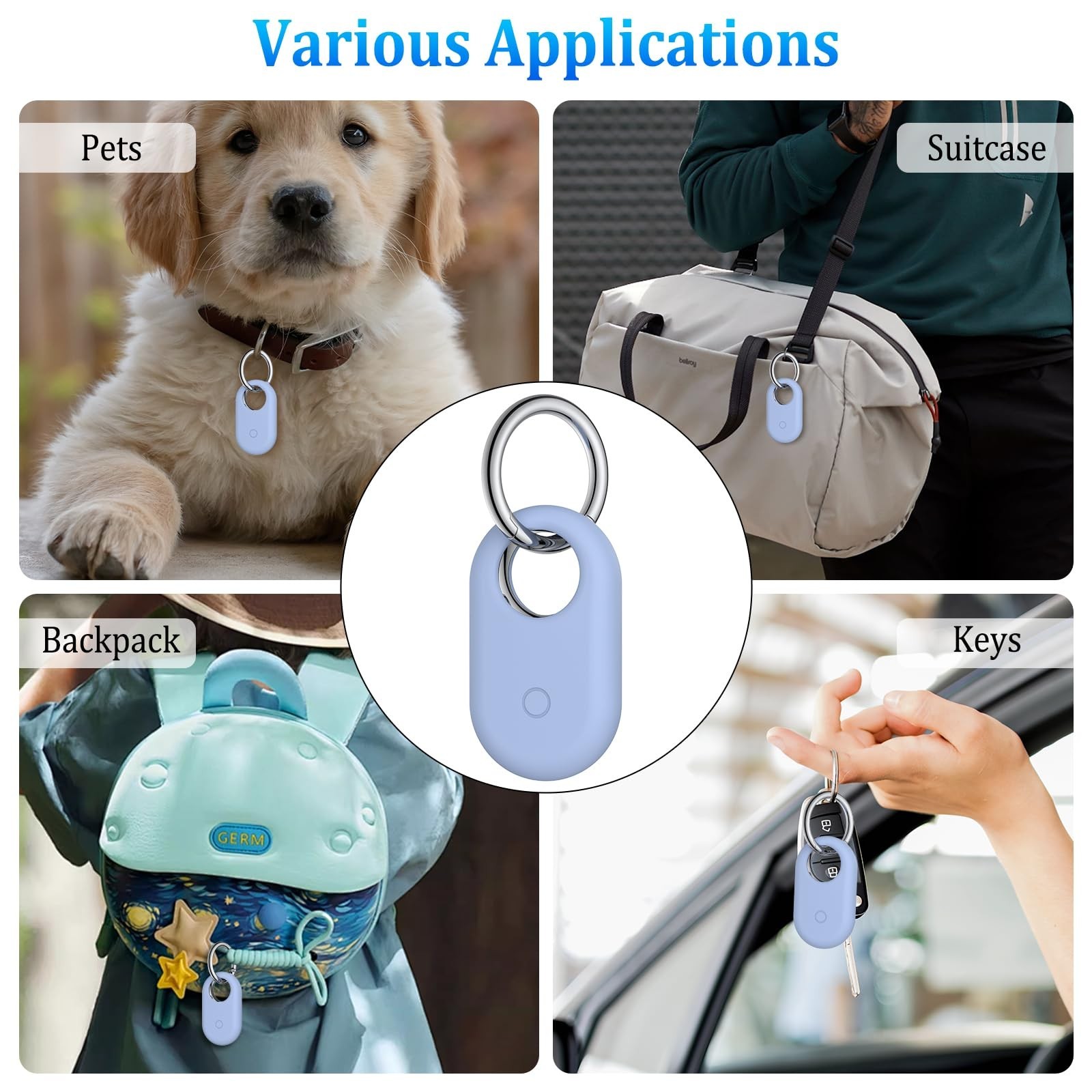 4-Pack Holder for Samsung Galaxy SmartTag 2 Case, Silicone Protective Case fo...