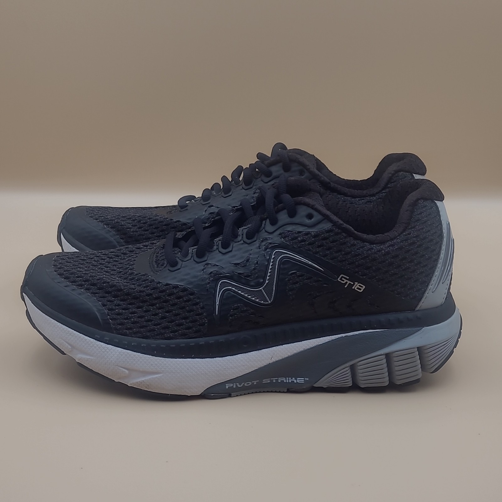 MBT GT 18 Men's Running Shoes Breathable Comfort Black/Gray/White US 8 EU 39.5