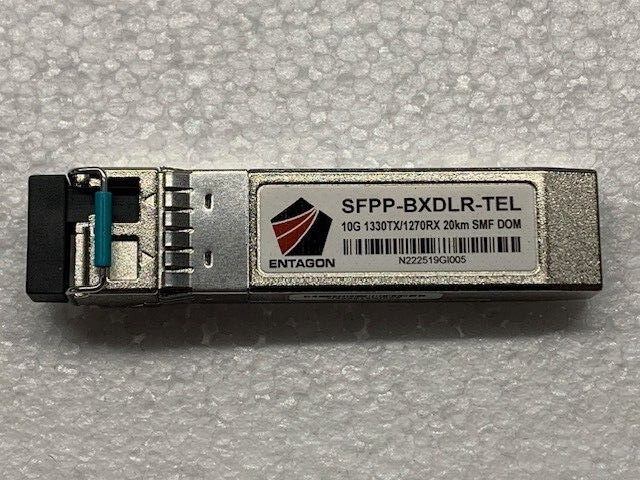 Entagon SFPP-BXDLR-TEL 10G 1330TX/1270RX  20km SMF DOM NEW