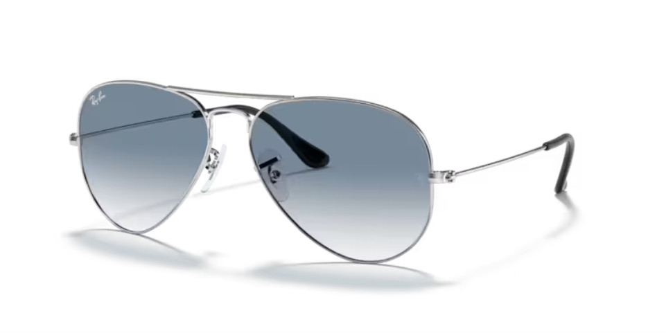 RAY BAN 3025 Aviator - 003/3F - Sunglasses - Silver/Blue Gradient