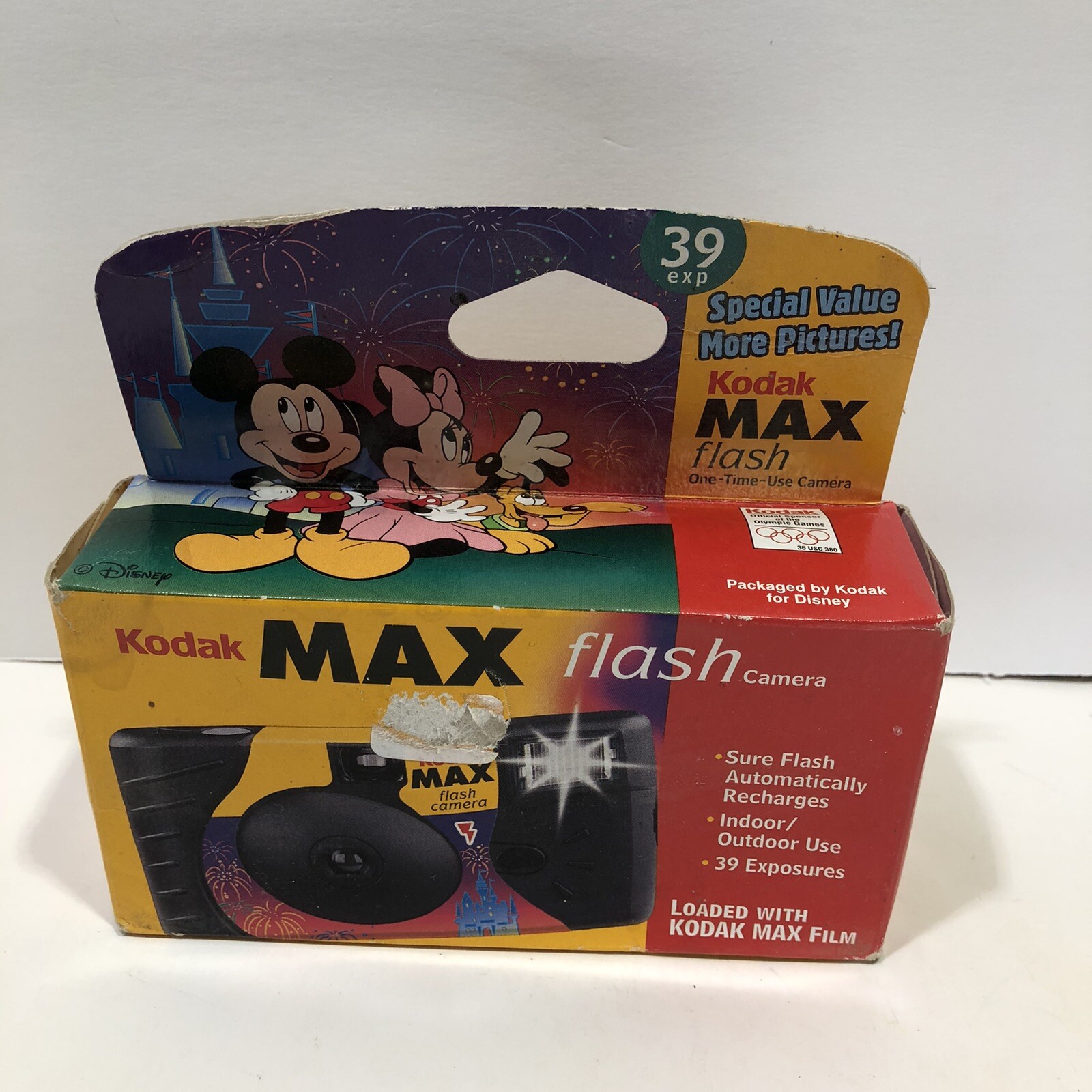 Kodak Max Flash One Time Use Camera 39 Exposure EXPIRED New Sealed Box