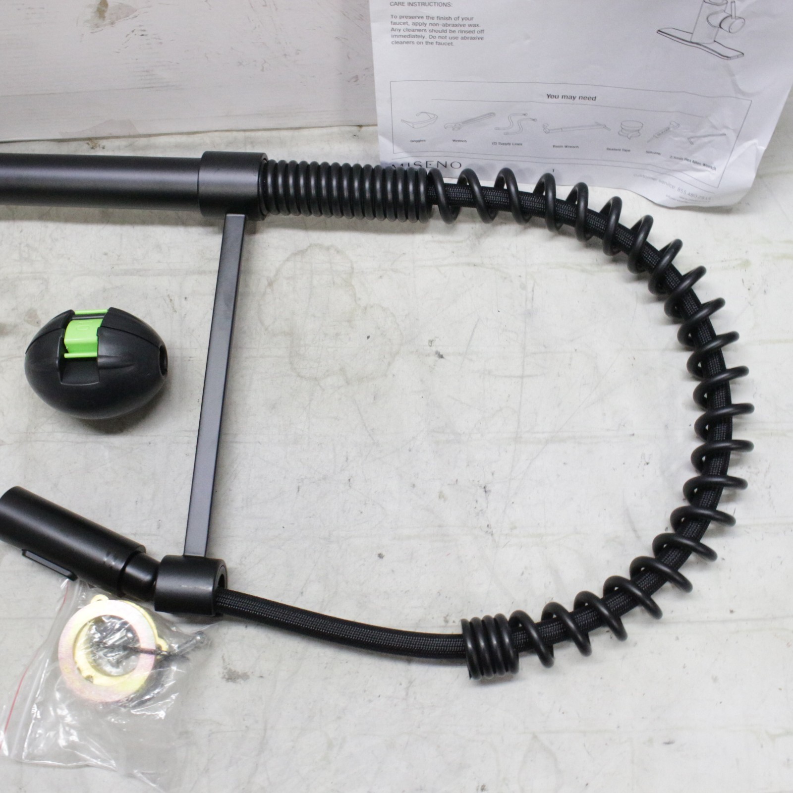 Miseno MNO6557FB Mia Pulldown Kitchen Faucet, Flat Black