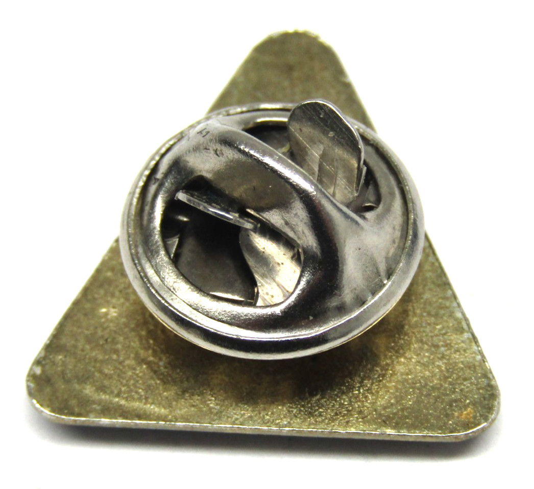 Vintage Shuttle Lapel Pin Blue Triangle Space Program Pinback Protective Case