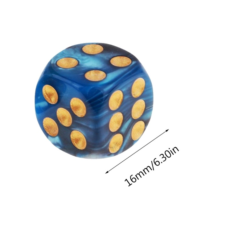 20 Pieces Acrylic Round Corner Dices 6 Sided Table Game Dices Smooth Surface