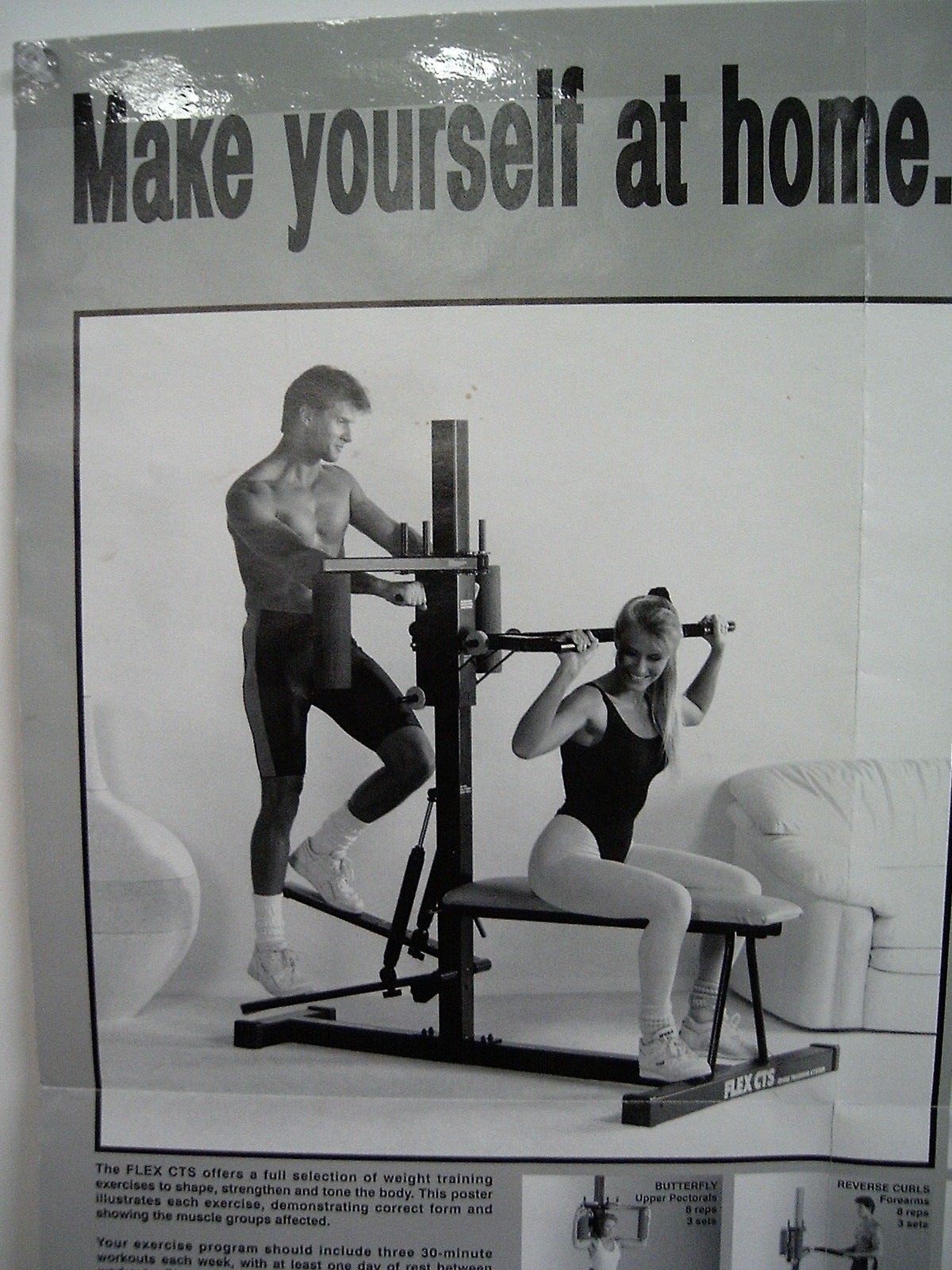 WESLO FLEX CTS CROSS TRAINING SYSTEM WORKOUT POSTER