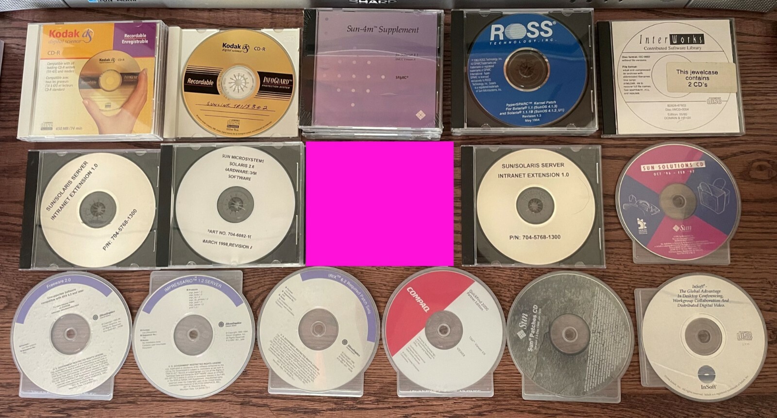 One Sun Microsystems Installation CD, You Pick One CD from the Pictures, Solaris