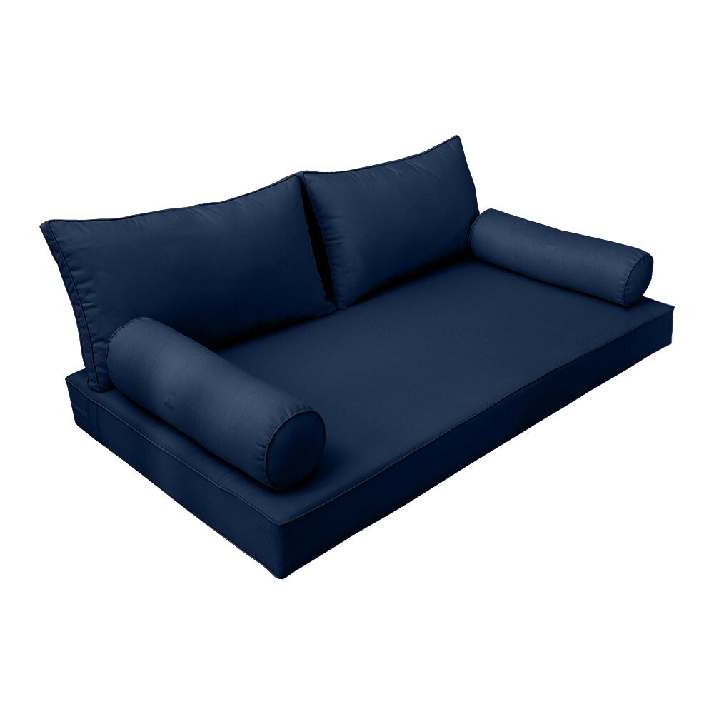 |SLIPCOVER ONLY| S2 Daybed Mattress Bolster Back Covers Piped Trim TwinXL AD101