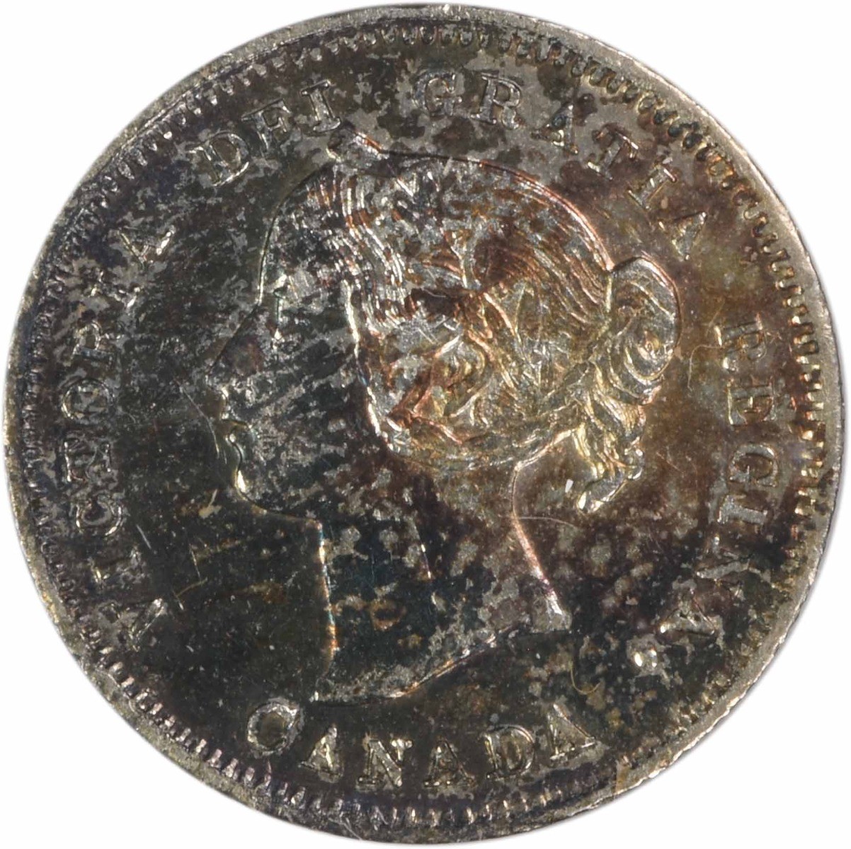 1901 Canada 5 Cents KM2 AU Uncertified #211