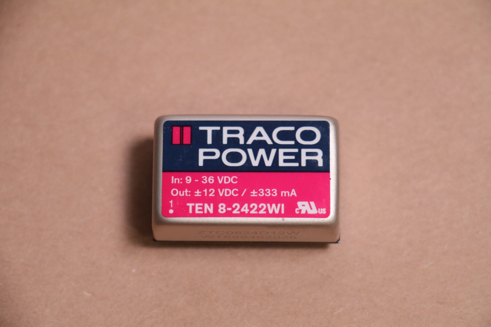 New Traco Power TEN 8-2422WI DC-DC Converter 9-36VDC In, 12VDC Out 333mA