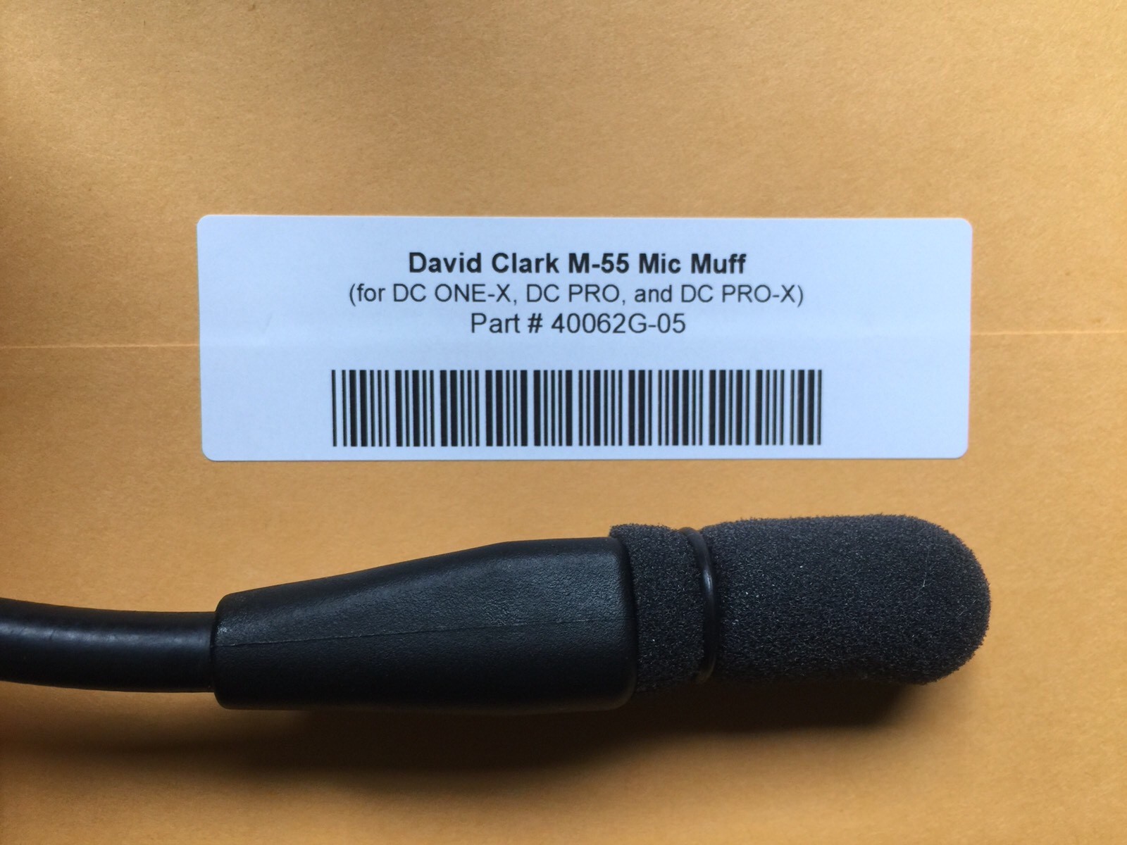 David Clark DC ONE-X, DC PRO & PRO-X Microphone Protector Mic /Mike Muff