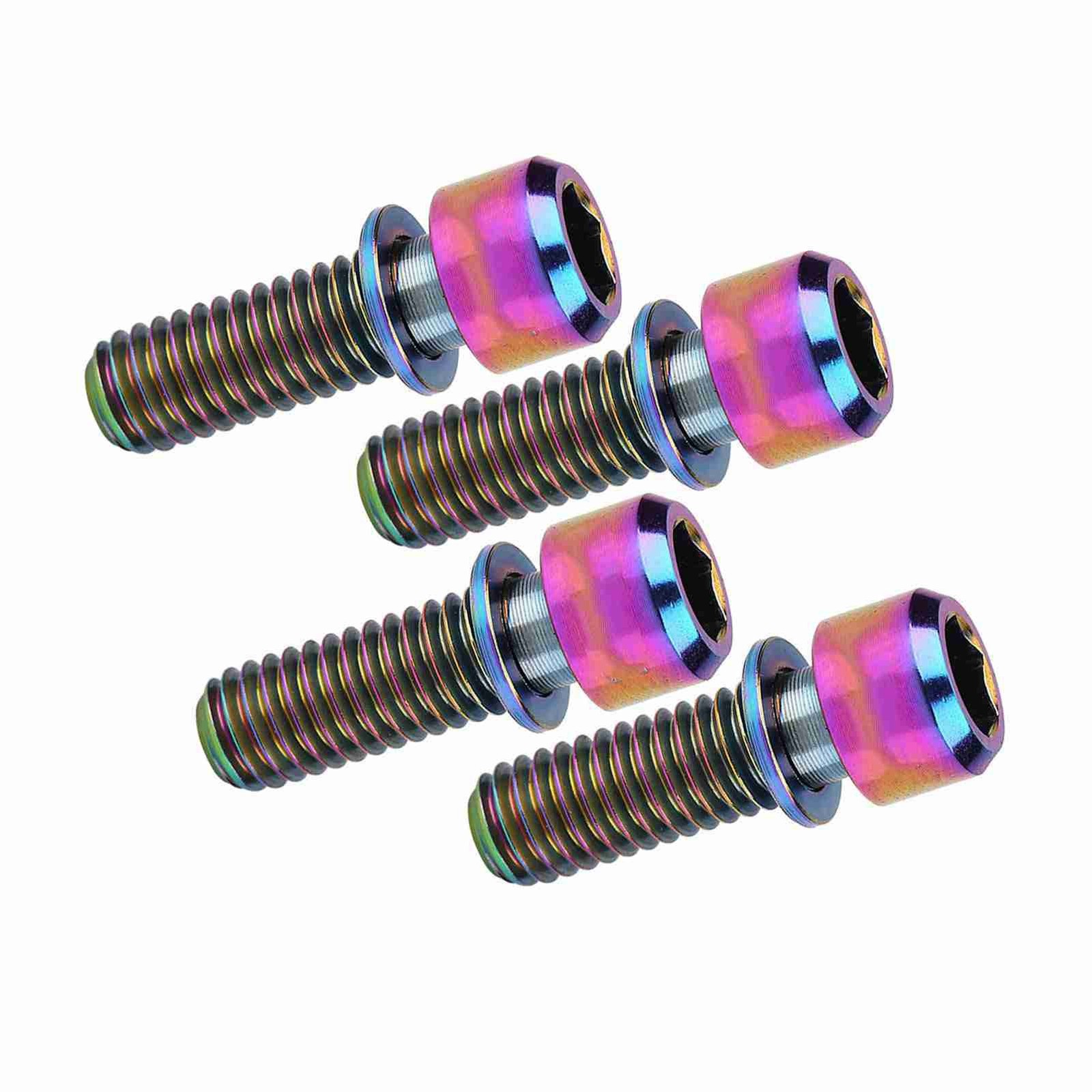 4Pcs High Glossiness M6 Screw Bolt For Bicycle Disc Brake