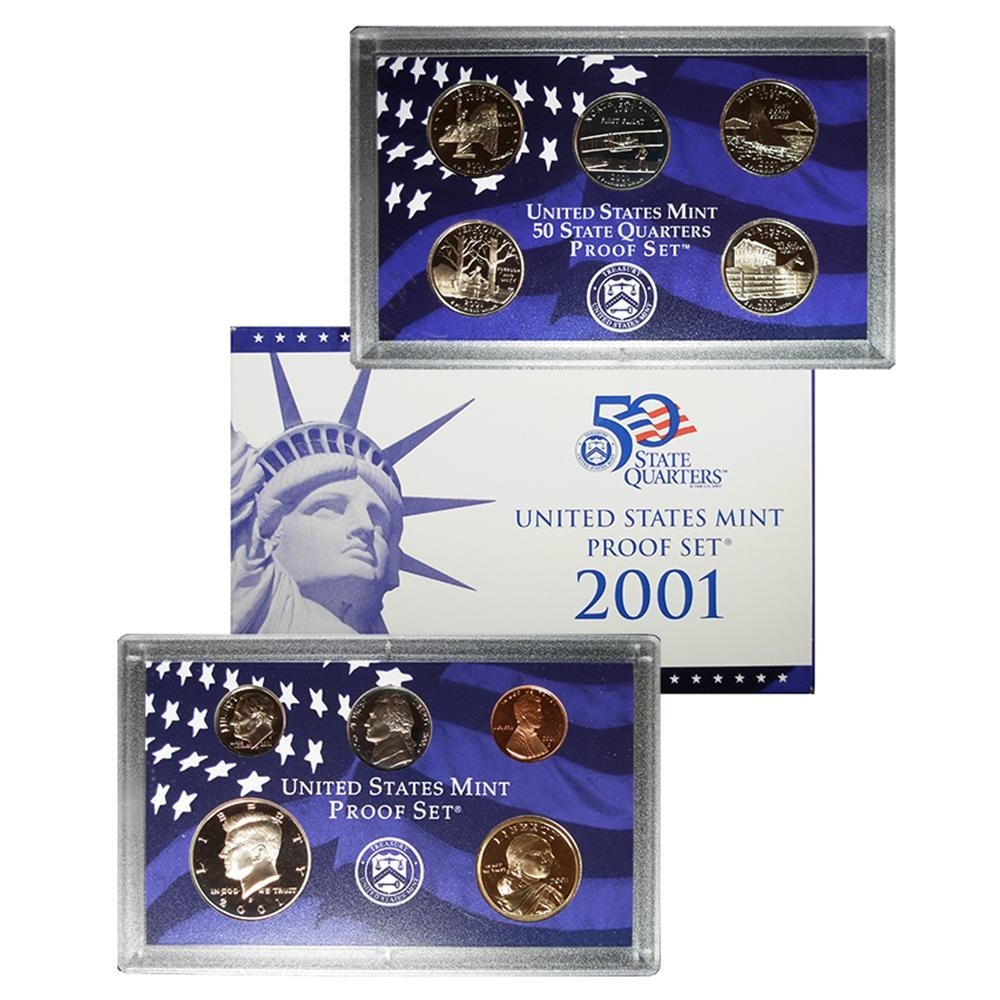 2001-S Proof Set U.S. Mint in Original Government Packaging OGP