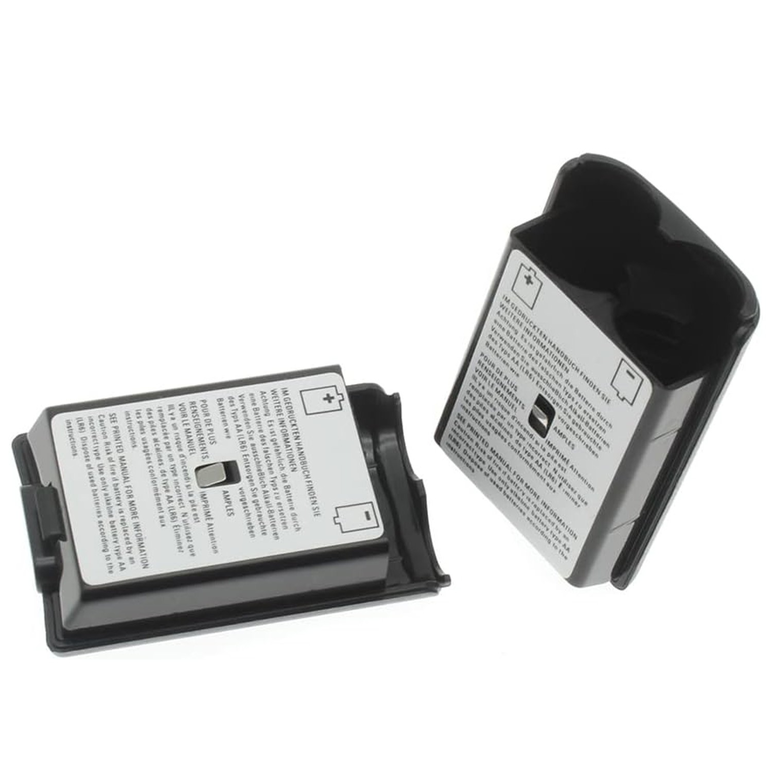 2X AA Battery Back Cover Case Shell Pack For Xbox 360 Wireless Controller Black