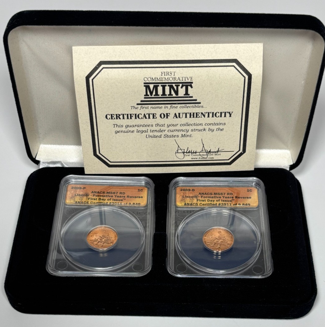 2009 P & D ANACS MS67 RD Lincoln Formative Years Cent Penny FDOI #3911 of 9849