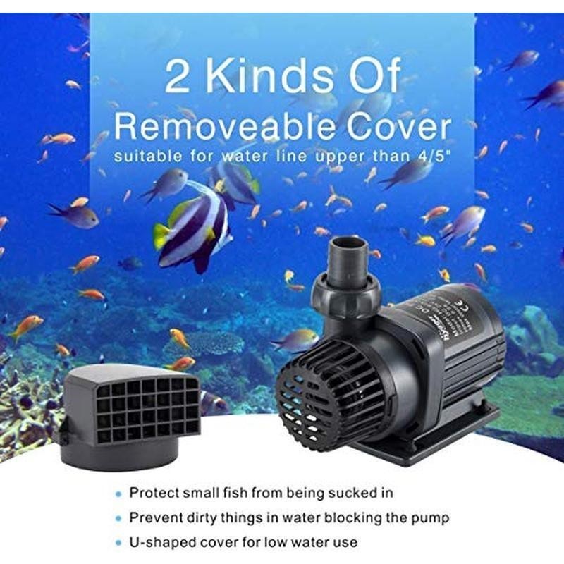 DC Water Pump 800 GPH Quiet Inline Submersible Sump Aquarium Controller New