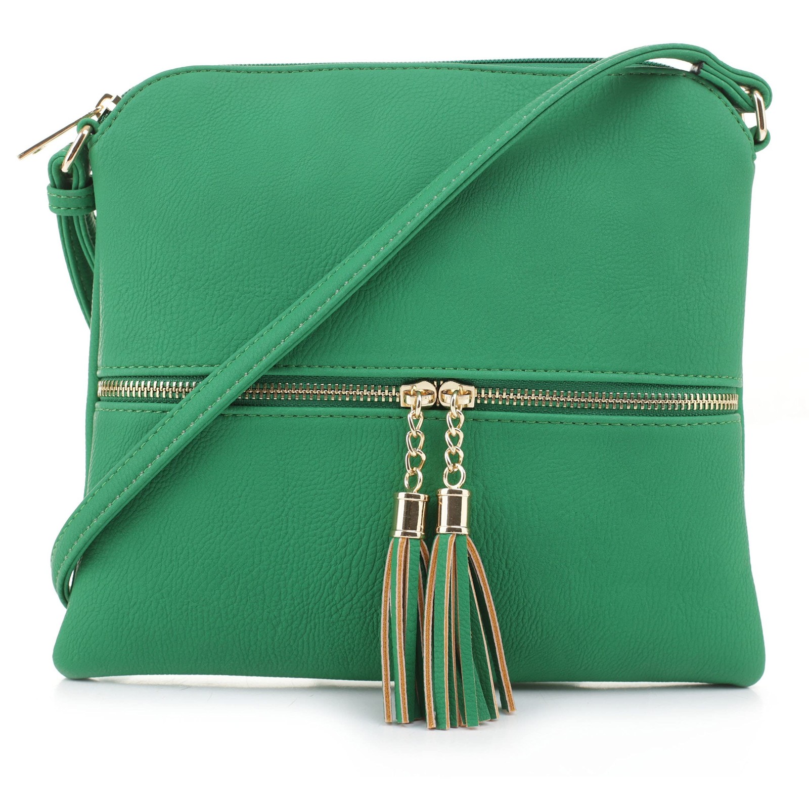SG SUGU Lightweight Medium Crossbody Bag Shoulder Bag with Tassel and Zipper ...